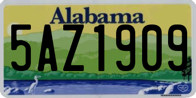 AL license plate 5AZ1909