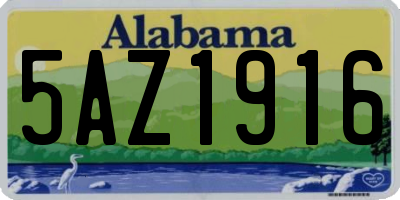AL license plate 5AZ1916