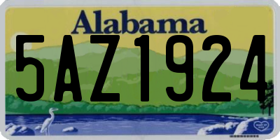 AL license plate 5AZ1924