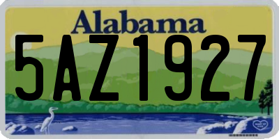 AL license plate 5AZ1927