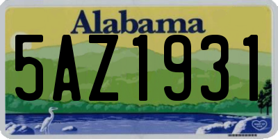 AL license plate 5AZ1931
