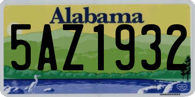 AL license plate 5AZ1932