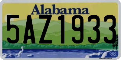 AL license plate 5AZ1933