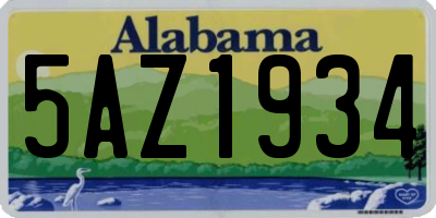 AL license plate 5AZ1934