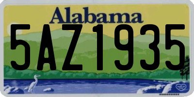 AL license plate 5AZ1935