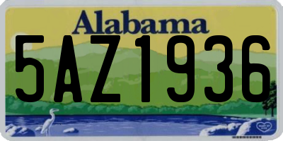 AL license plate 5AZ1936