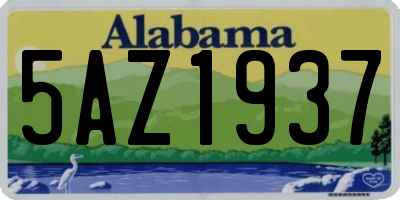 AL license plate 5AZ1937
