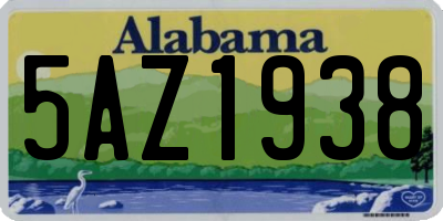 AL license plate 5AZ1938