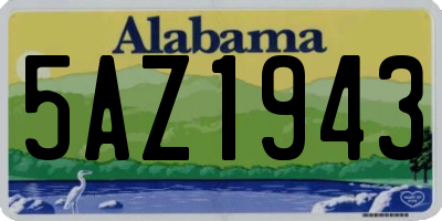 AL license plate 5AZ1943