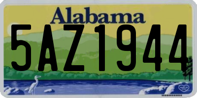 AL license plate 5AZ1944