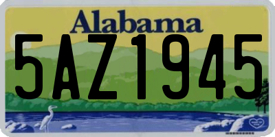 AL license plate 5AZ1945
