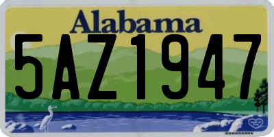 AL license plate 5AZ1947