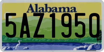 AL license plate 5AZ1950