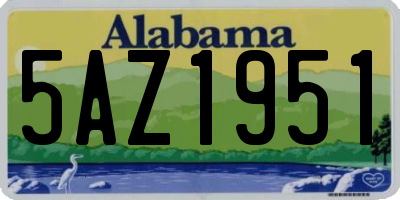 AL license plate 5AZ1951