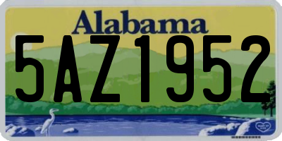 AL license plate 5AZ1952