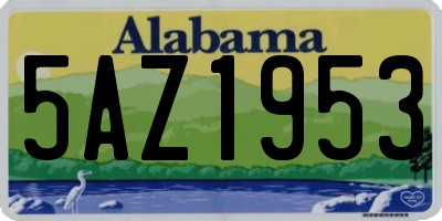AL license plate 5AZ1953