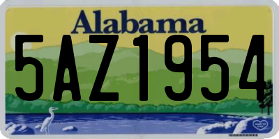 AL license plate 5AZ1954