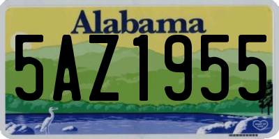 AL license plate 5AZ1955