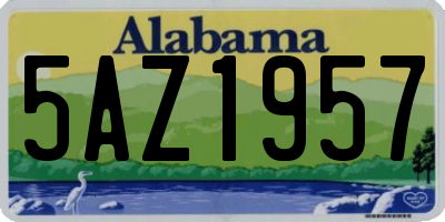 AL license plate 5AZ1957