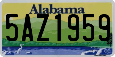 AL license plate 5AZ1959