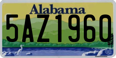 AL license plate 5AZ1960