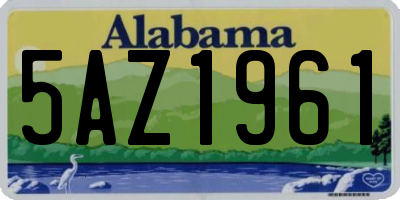 AL license plate 5AZ1961