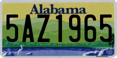 AL license plate 5AZ1965