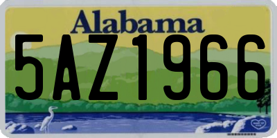 AL license plate 5AZ1966
