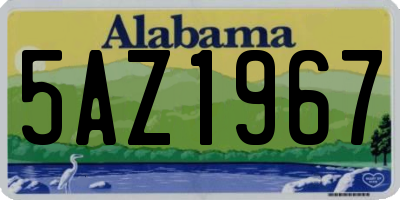 AL license plate 5AZ1967