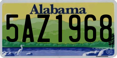 AL license plate 5AZ1968