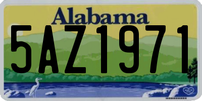 AL license plate 5AZ1971