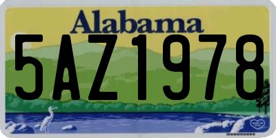 AL license plate 5AZ1978