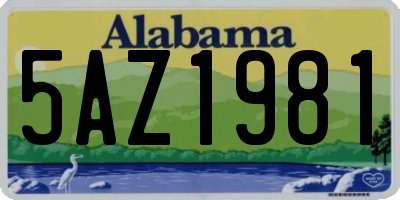 AL license plate 5AZ1981