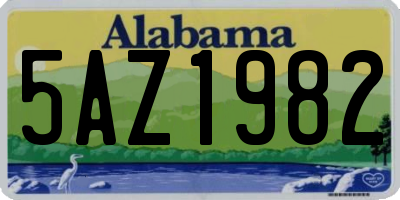 AL license plate 5AZ1982