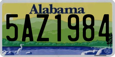 AL license plate 5AZ1984
