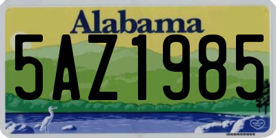 AL license plate 5AZ1985