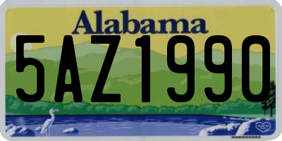 AL license plate 5AZ1990