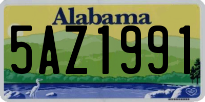 AL license plate 5AZ1991