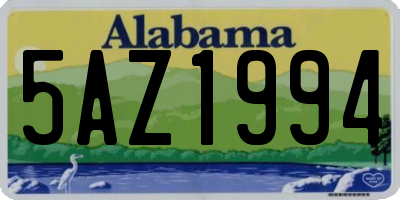 AL license plate 5AZ1994