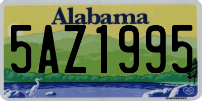 AL license plate 5AZ1995