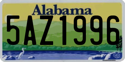 AL license plate 5AZ1996