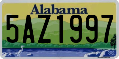 AL license plate 5AZ1997