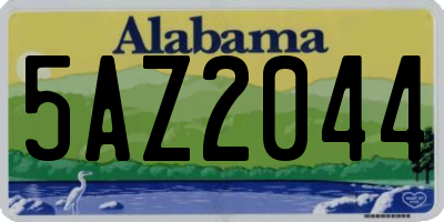 AL license plate 5AZ2044