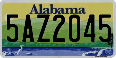 AL license plate 5AZ2045