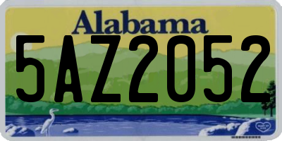 AL license plate 5AZ2052