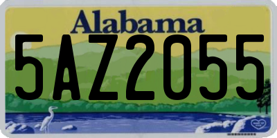 AL license plate 5AZ2055