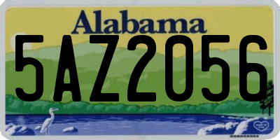 AL license plate 5AZ2056