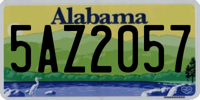 AL license plate 5AZ2057