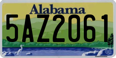 AL license plate 5AZ2061