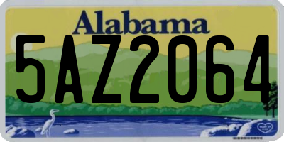 AL license plate 5AZ2064